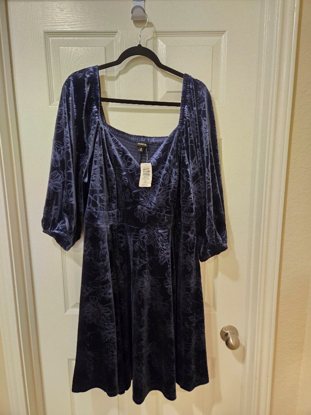 Torrid Navy velvet 3x mini dress new